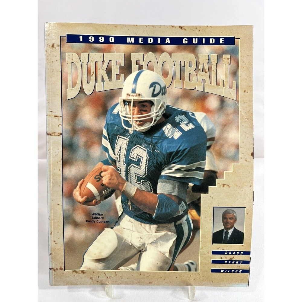 Duke 1990 Football Media Guide NCAA Vintage Sports Americana Program Book
